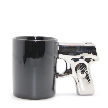 Porselen Silahlı Kupa Bardak Model 2