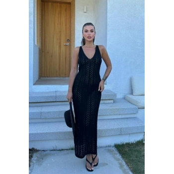 Rosalia Sırt Dekolteli Elbise 2761