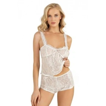 Secretsita Ekru Saten Şort Takımı 9221