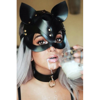 Secretsita Kedi Kulak Maske ve Tasma İkili Set