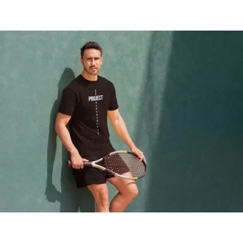 Unisex Bisiklet Yaka Baskılı Oversize Thirt  iyah