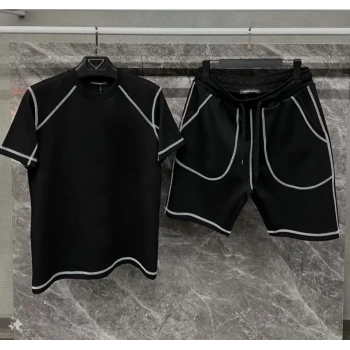 Unisex Karoyaka Dikişli Şortlu Takım  iyah