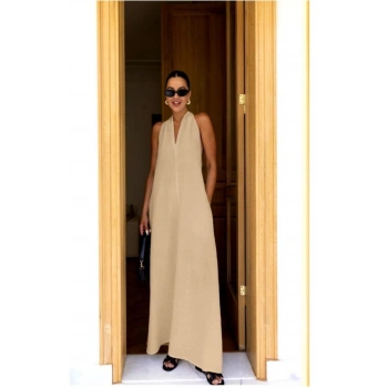 V Yaka Paraşüt Elbise