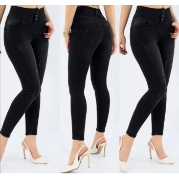 Yüksek Bel Likralı Kot Pantolon