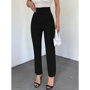 Zra Pileli Havuç Pantolon Siyah