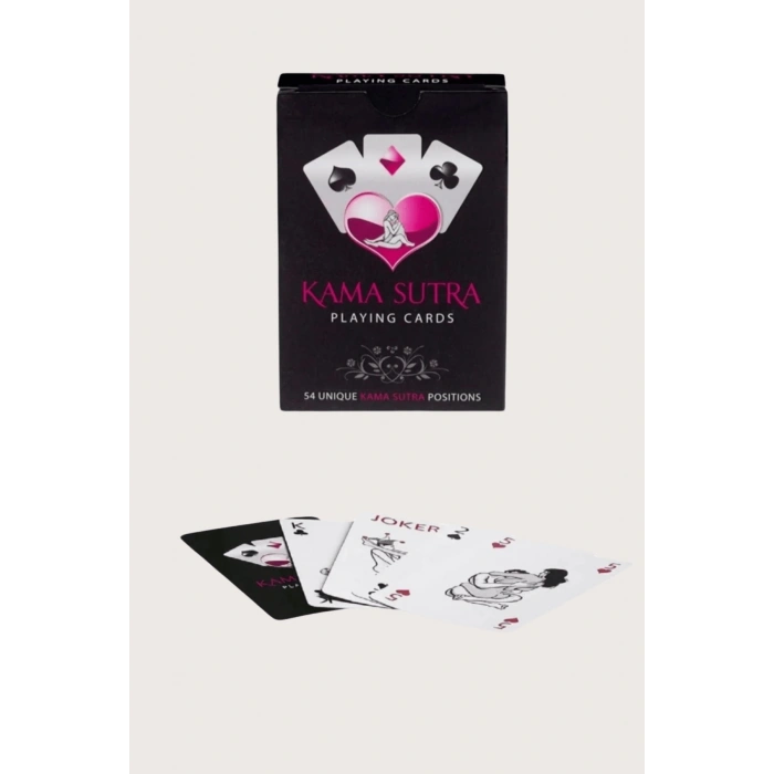 Secretsita Sexy Görselli Oyun Kartı Kama Sutra Siyah Kırbaç Set