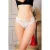 Secretsita Beyaz Dantelli Metal Aksesuarlı Fantezi Külot