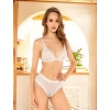 Secretsita Beyaz Transparan Yüksek Bel Fantezi Sütyen Takımı
