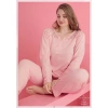 Secretsita Büyük Beden Pamuklu Dantel İşlemeli Pijama Takımı