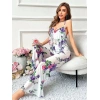 Secretsita Özel Tasarım Çiçek Desenli Salaş Kesim Şık Sırt Dekolteli 2li Takım