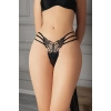 Secretsita Siyah Kelebek Desen Tanga String
