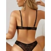 Secretsita Siyah Transparan Fantezi Sütyen Takımı