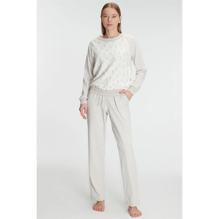 Secretsita Uzun Kollu Sweatshirt Pantolon Takım Pijama Takımı