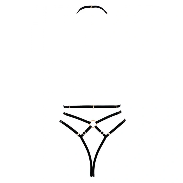 Secretsita Göğüs Detaylı Fantezi Siyah Harness