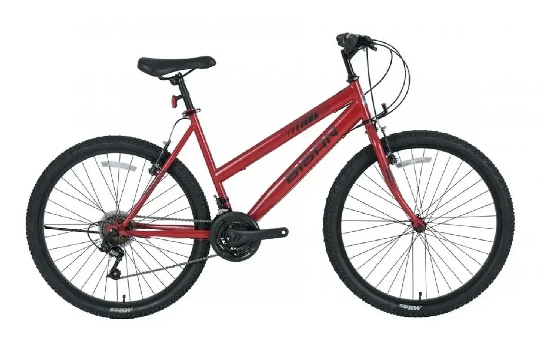 BİSAN SENTIERO KADIN DAĞ BİSİKLETİ 46CM V 26 JANT 21 VİTES METALİK KIRMIZI SİYAH