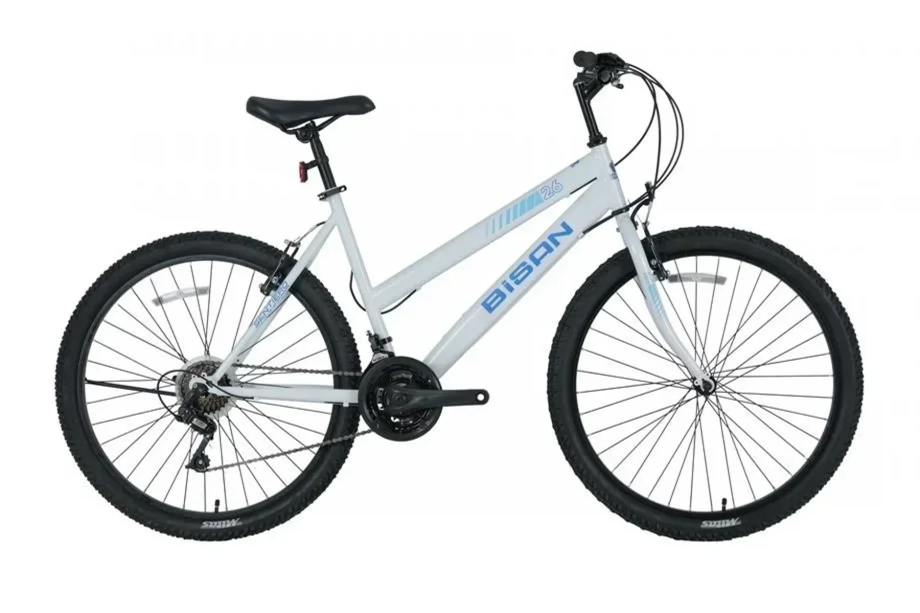 BİSAN SENTIERO KADIN DAĞ BİSİKLETİ 46CM V 26 JANT 21 VİTES METALİK BEYAZ MAVİ
