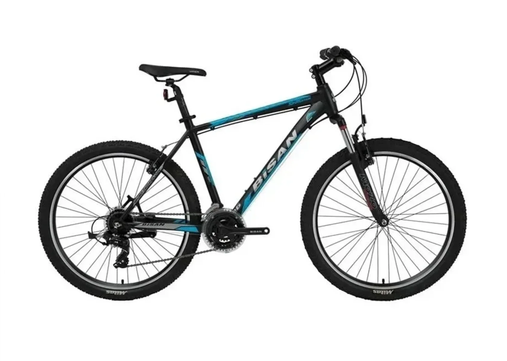 BİSAN MTX 7050 ERKEK DAĞ BİSİKLETİ 48CM V 27.5 JANT 21 VİTES SİYAH MAVİ