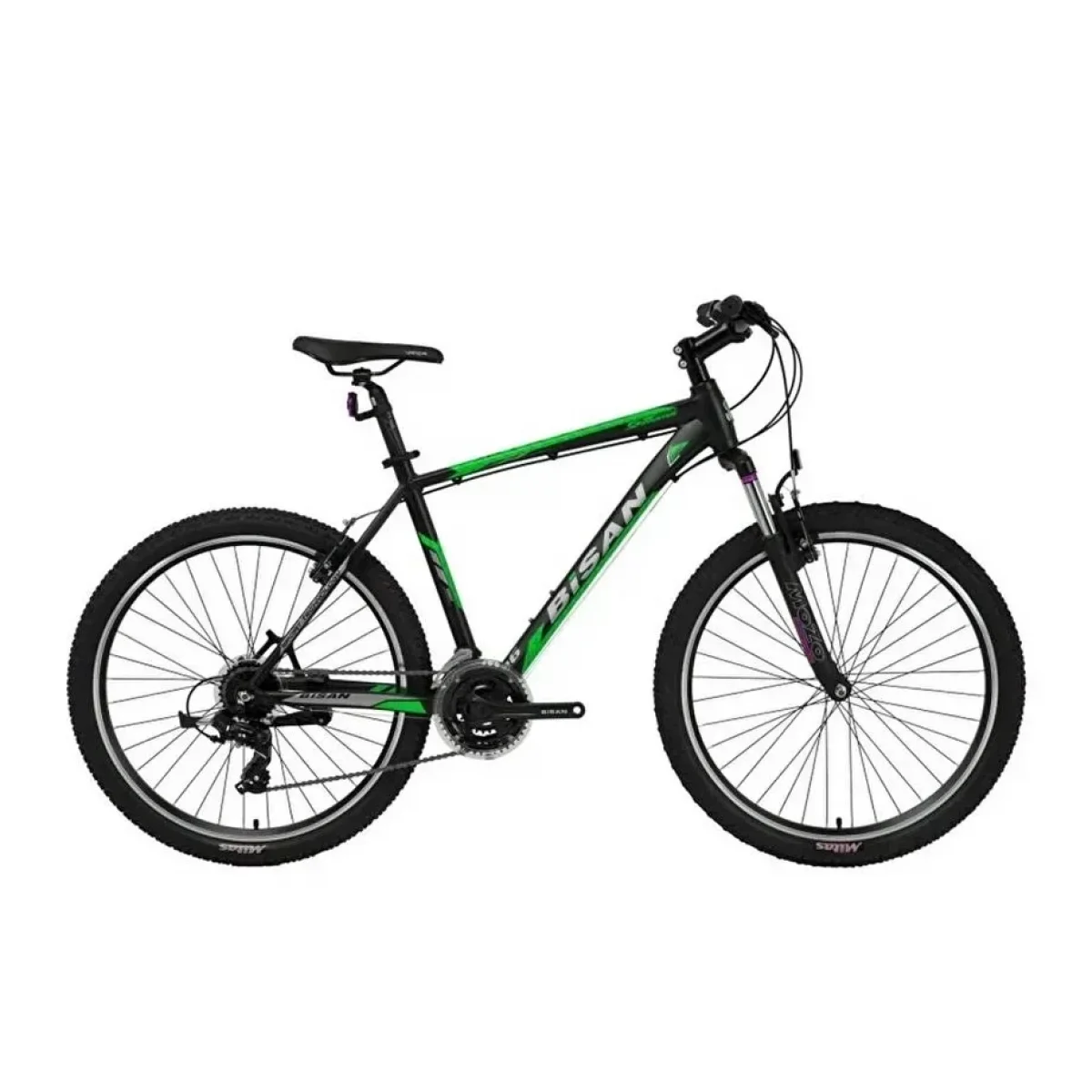 BİSAN MTX 7050 ERKEK DAĞ BİSİKLETİ 48CM V 29 JANT 21 VİTES MAT SİYAH YEŞİL