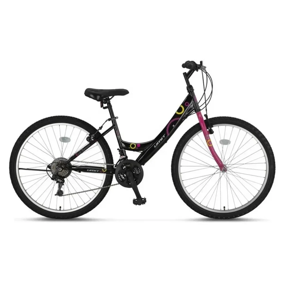 ÜMİT 2600 COLORADO KADIN DAĞ BİSİKLETİ V 26 JANT 21 VİTES SİYAH PEMBE