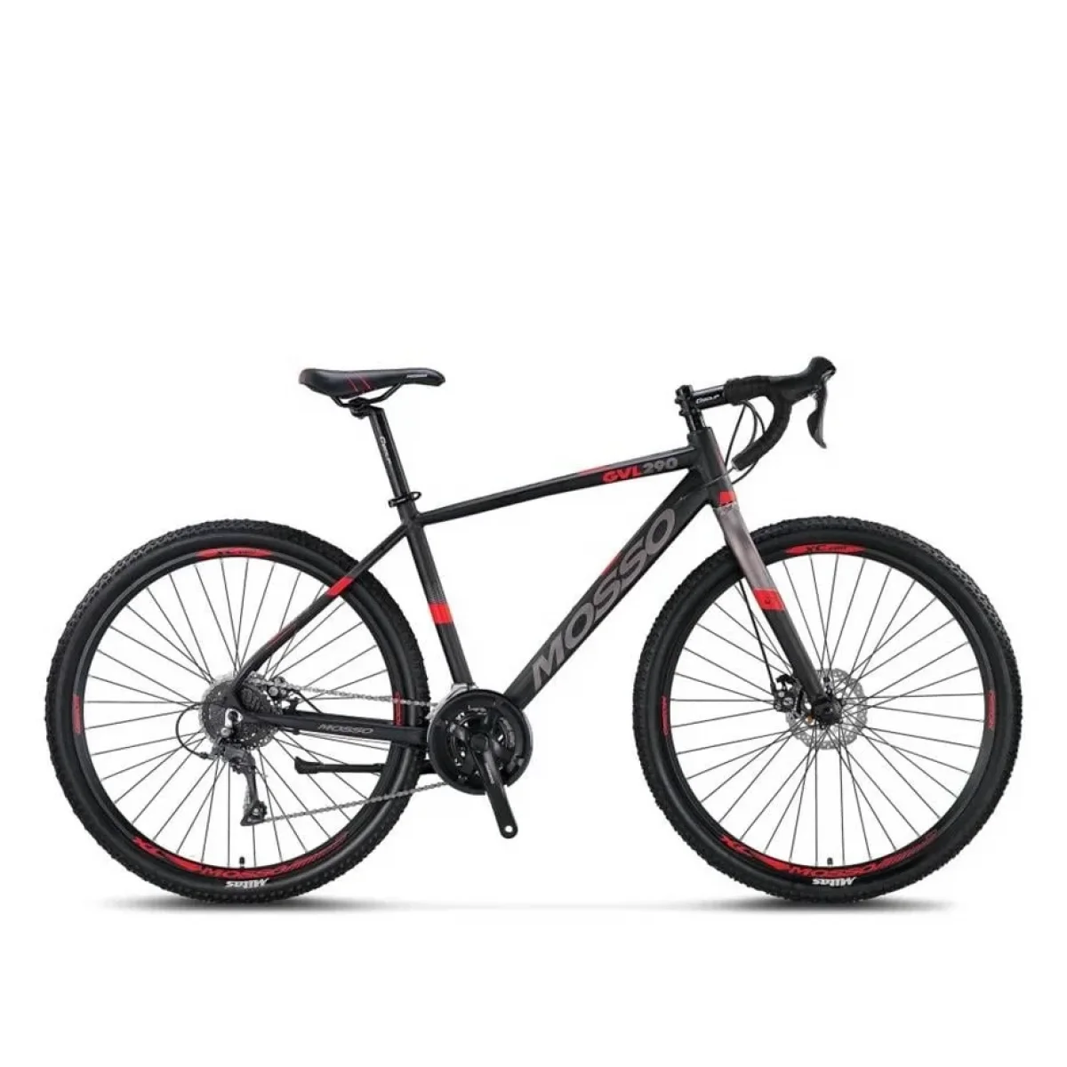 MOSSO GVL290 CLARIS ERKEK YARIŞ BİSİKLETİ 533H MD 29 JANT 16 VİTES SİYAH KIRMIZI