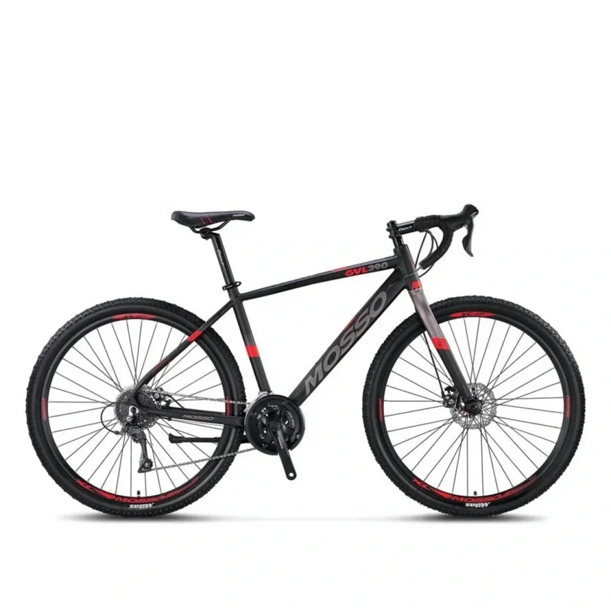 MOSSO GVL290 CLARIS ERKEK YARIŞ BİSİKLETİ 430H MD 29 JANT 16 VİTES SİYAH KIRMIZI
