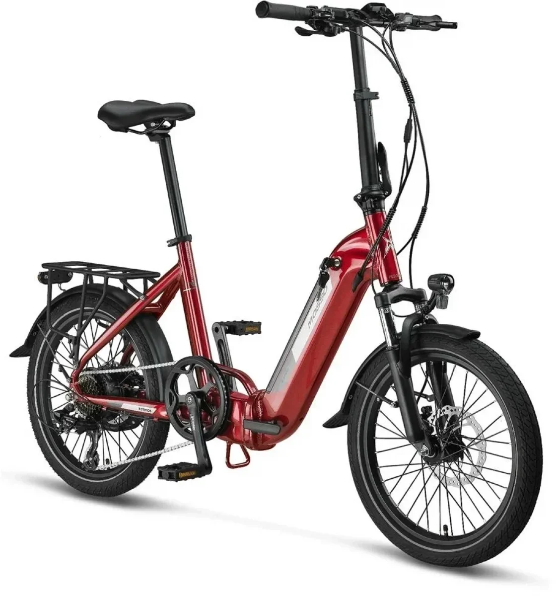 MOSSO KRONOS ELEKTRİKLİ KATLANIR BİSİKLET 390H HYD 20 JANT 7 VİTES BORDO