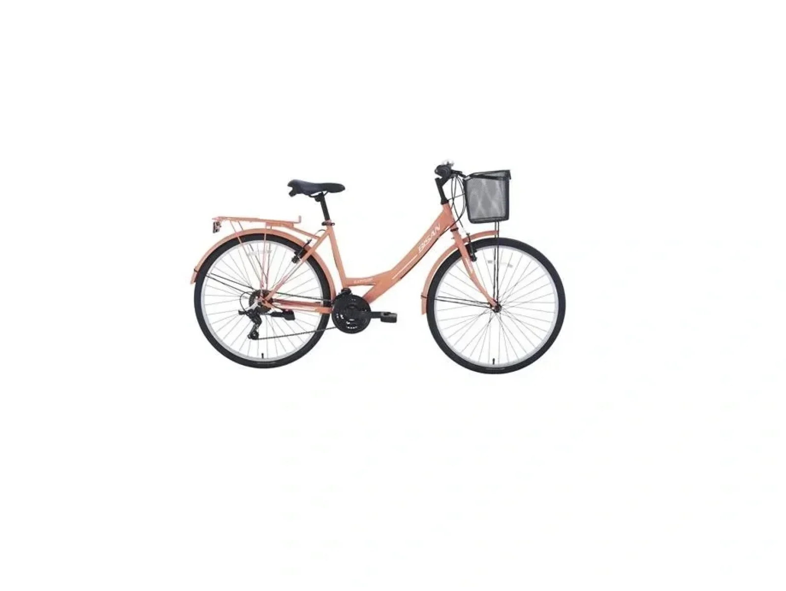 BİSAN LOTUS KADIN ŞEHİR BİSİKLETİ 34CM V 24 JANT 21 VİTES MERCAN BEYAZ