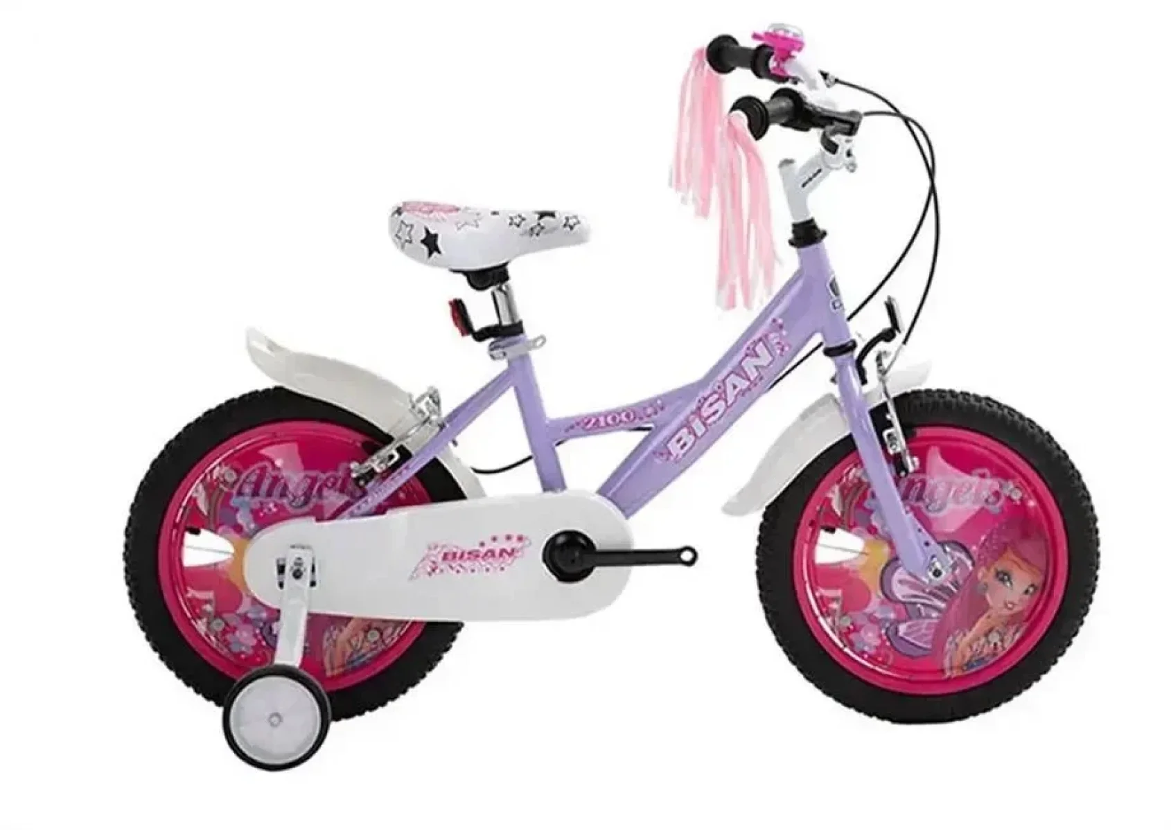 BİSAN KDS 2100 KIZ ÇOCUK BİSİKLETİ 26CM 16 JANT MOR SARI PEMBE