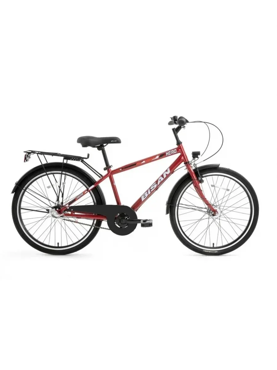BİSAN HERO ERKEK ŞEHİR BİSİKLETİ 42CM V 26 JANT 3 VİTES METALİK KIRMIZI KIRMIZI