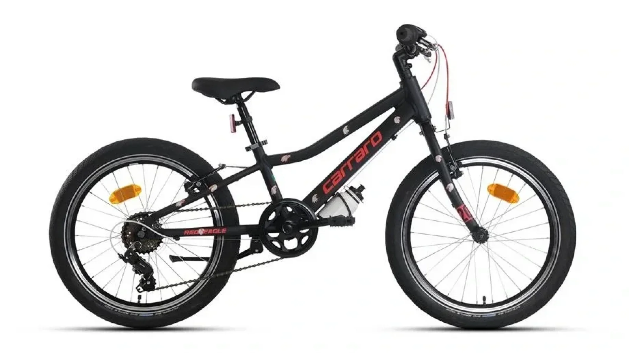 CARRARO RED EAGLE ERKEK ÇOCUK BİSİKLETİ 230H 6 VİTES V 20 JANT MAT SİYAH KIRMIZI