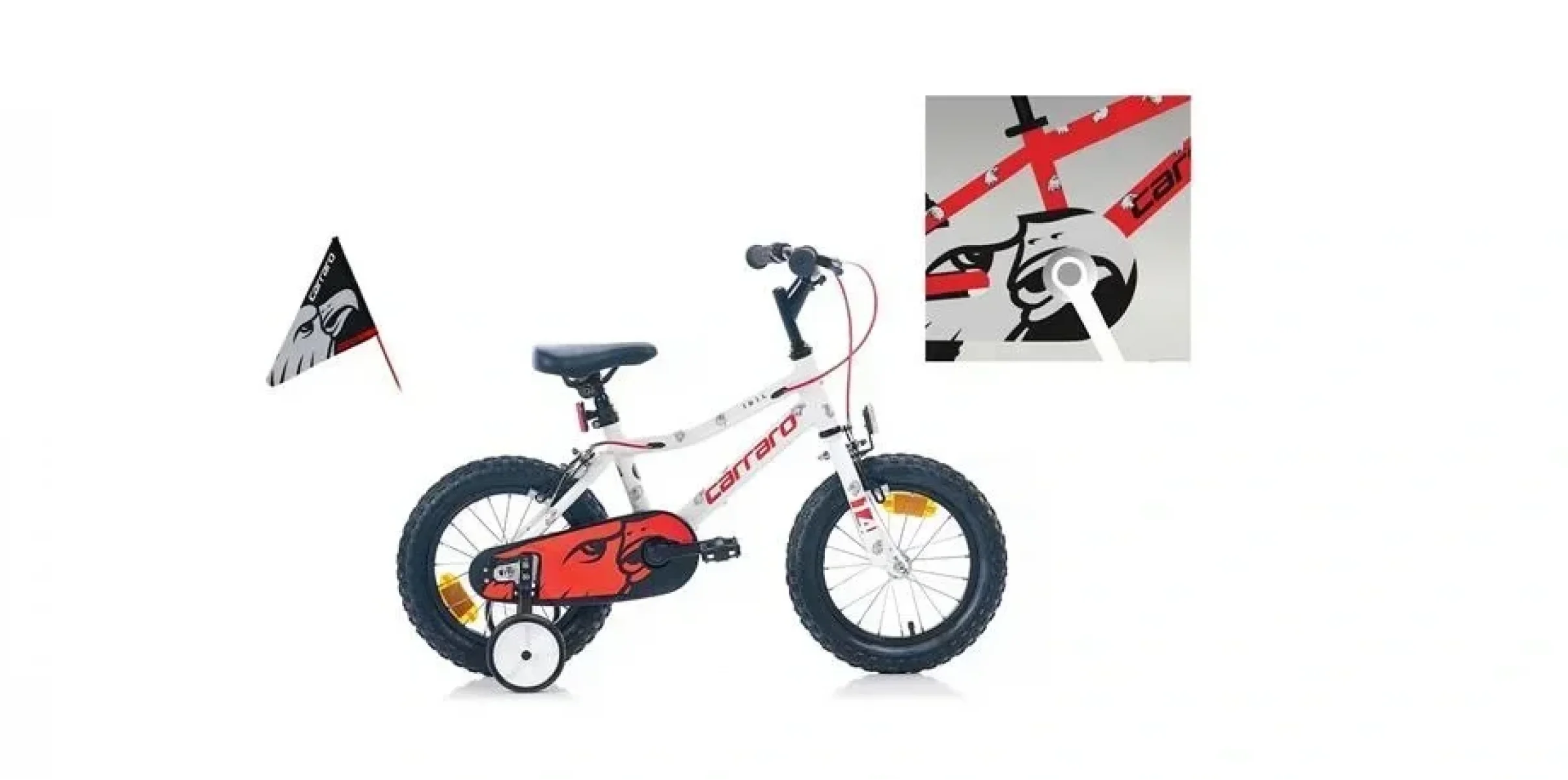 CARRARO RED EAGLE ERKEK ÇOCUK BİSİKLETİ 230H V 14 JANT KIRMIZI SİYAH