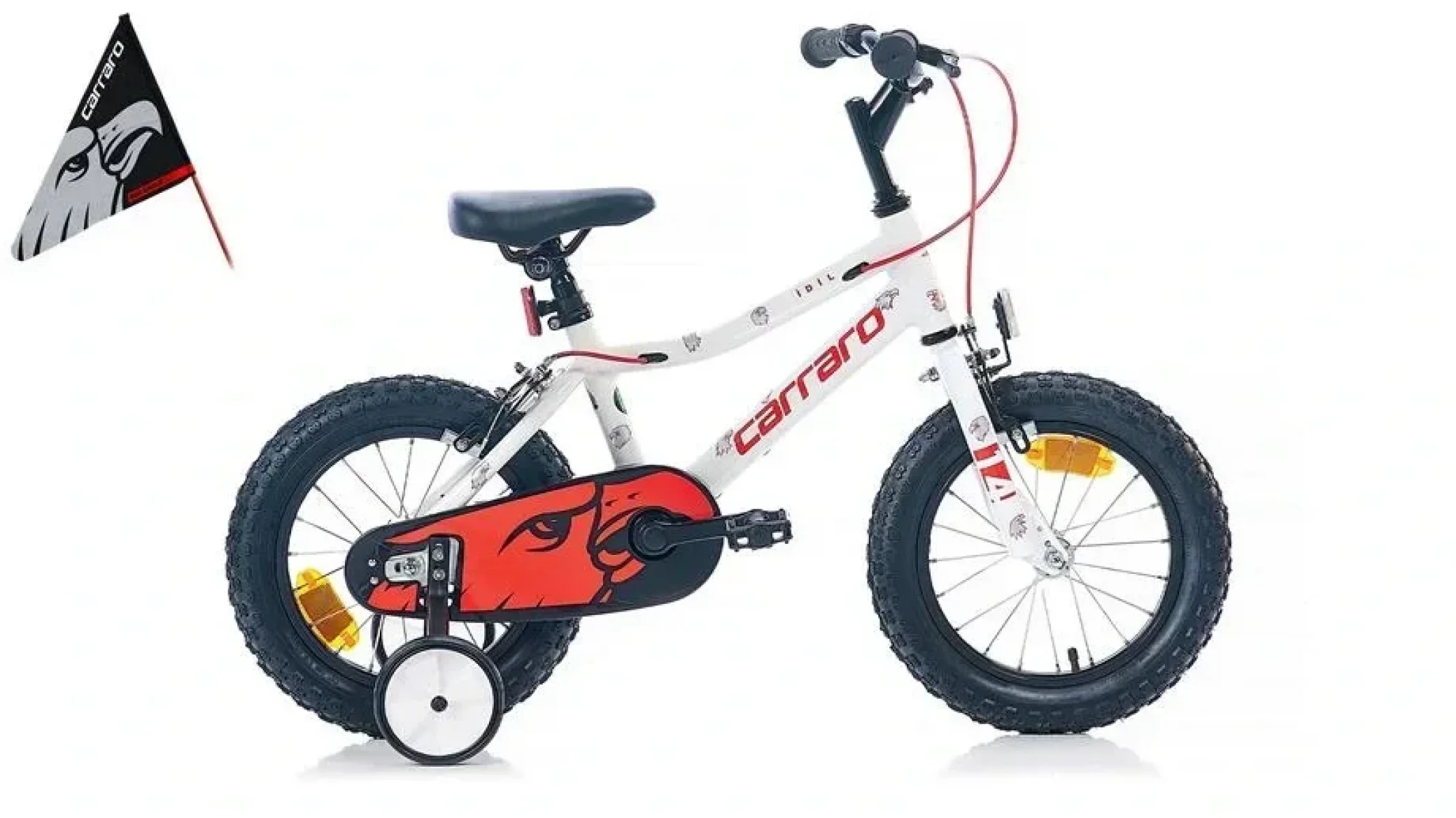 CARRARO RED EAGLE ERKEK ÇOCUK BİSİKLETİ 230H V 14 JANT BEYAZ KIRMIZI