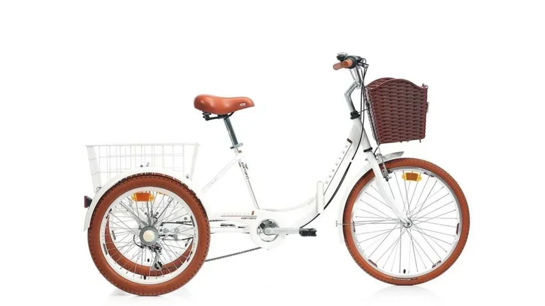 CARRARO CARAVAN KARGO KATLANIR ŞEHİR BİSİKLETİ 410H V 24 JANT 6 VİTES ALTIN BEYAZ SİYAH KAHVERENGİ