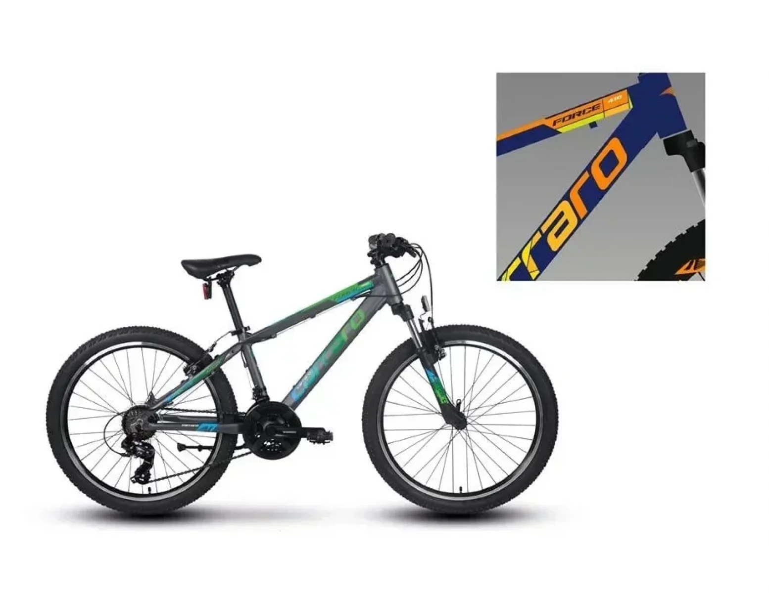CARRARO FORCE 400 ERKEK DAĞ BİSİKLETİ 325H V 24 JANT 21 VİTES MAT PETROL KIRMIZI TURUNCU