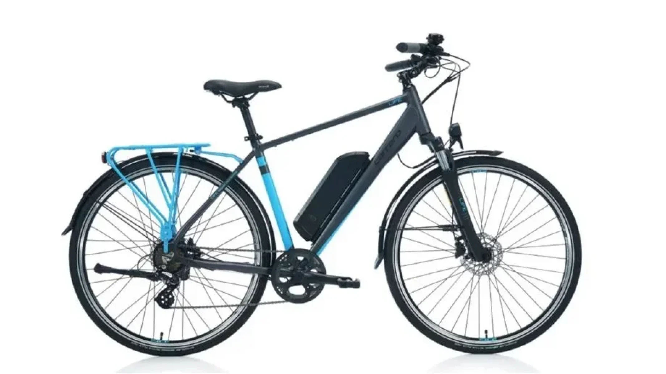 CARRARO E-LINE eLIFE 2.1 ERKEK ŞEHİR BİSİKLETİ 470H HD 28 JANT 7 VİTES MAT ANTRASİT-MAVİ-SİYAH