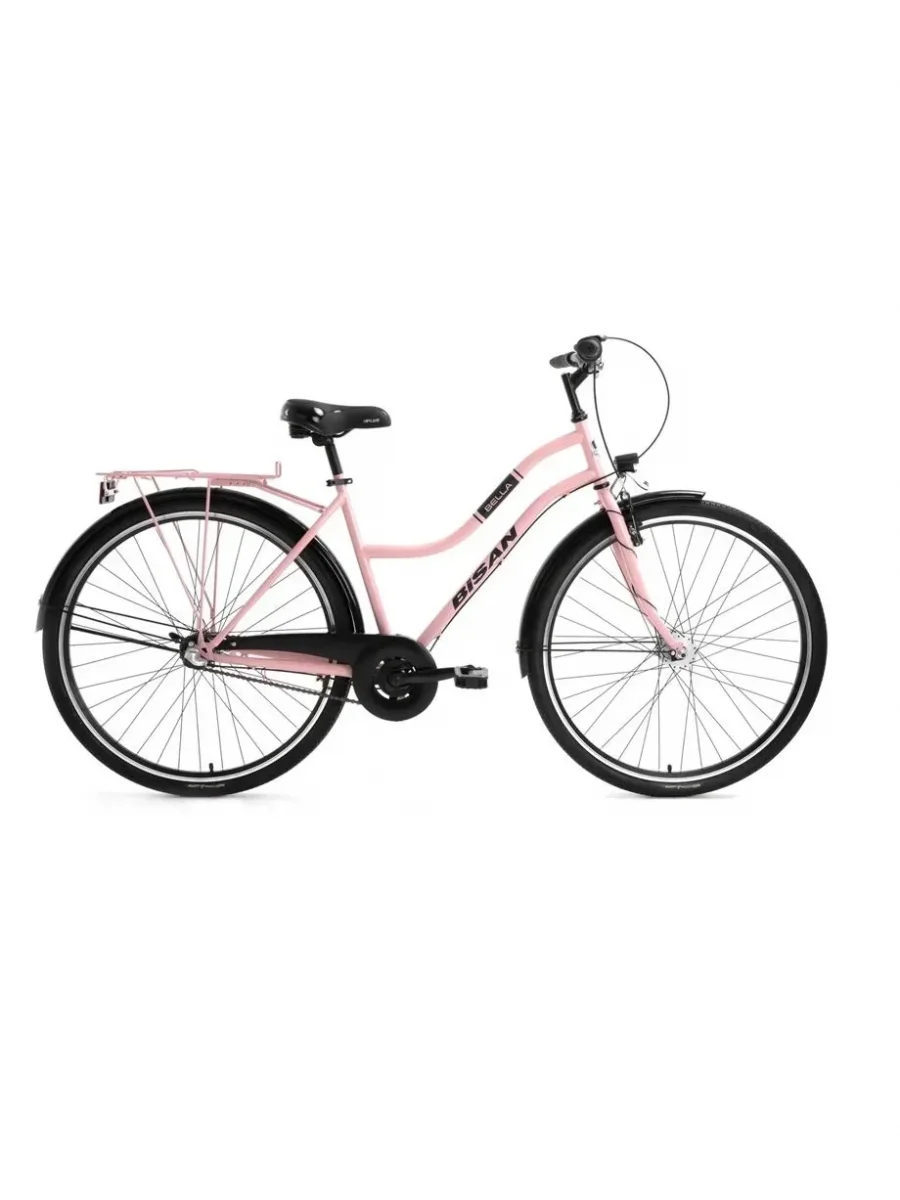 BİSAN BELLA KADIN ŞEHİR BİSİKLETİ 34CM V 24 JANT 3 VİTES PUDRA PEMBE SİYAH