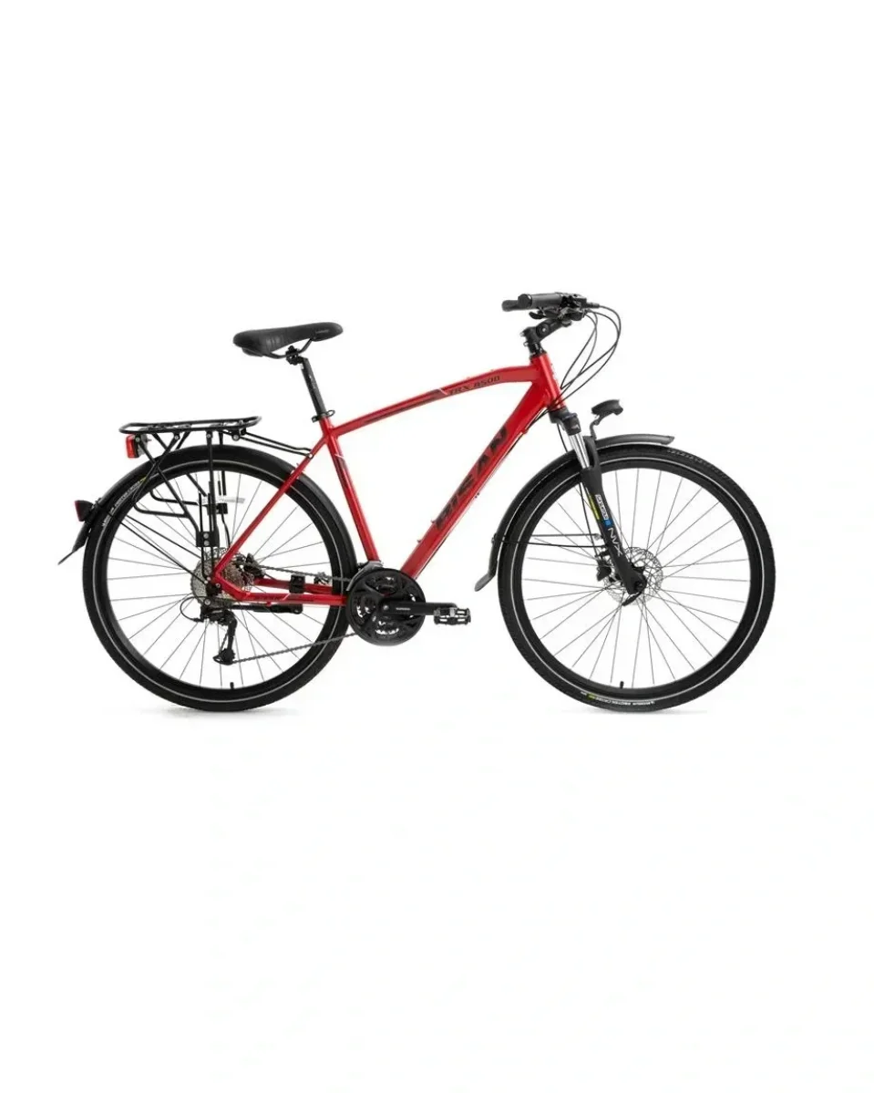 BİSAN TRX 8500 CITY ERKEK ŞEHİR BİSİKLETİ 54CM HD 28 JANT 27 VİTES MAT KIRMIZI SİYAH