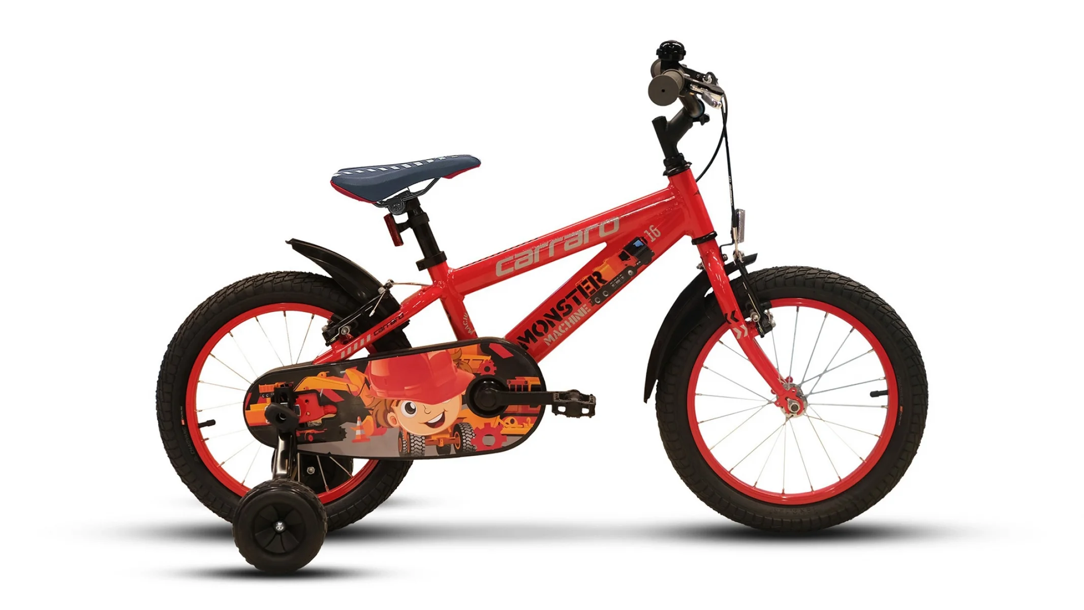 CARRARO MONSTER ERKEK ÇOCUK BİSİKLETİ 220H V 16 JANT KIRMIZI GRİ SİYAH