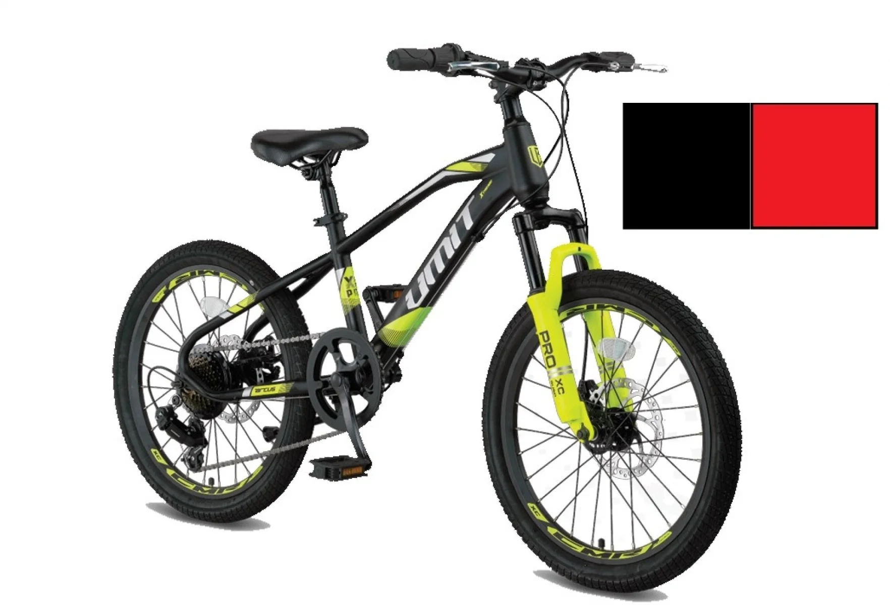 ÜMİT 2013 ARCUS 2D ERKEK ÇOCUK BİSİKLETİ 279H V 20 JANT 7 VİTES SİYAH KIRMIZI