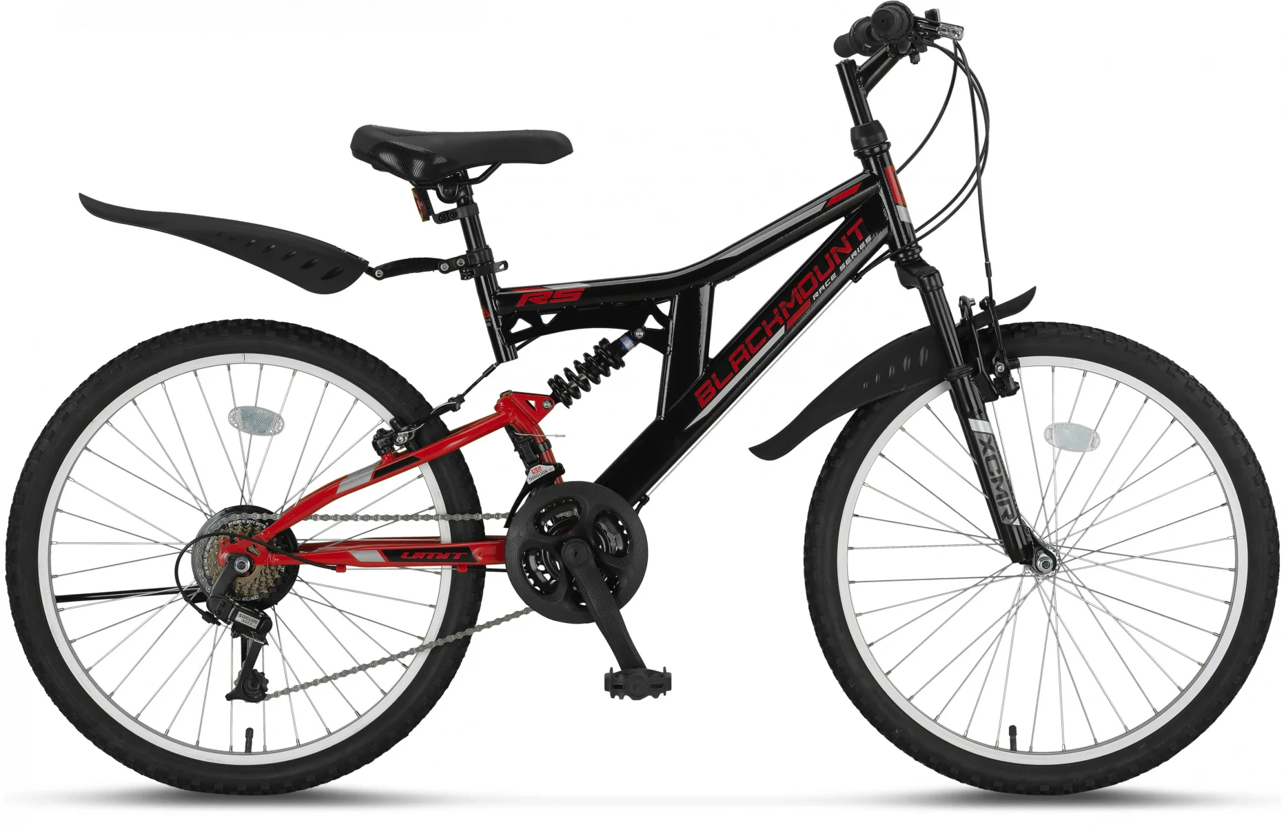 ÜMİT 2429 BLACKMOUNT ERKEK DAĞ BİSİKLETİ MSV-V 24 JANT 21 VİTES SRN SİYAH KIRMIZI