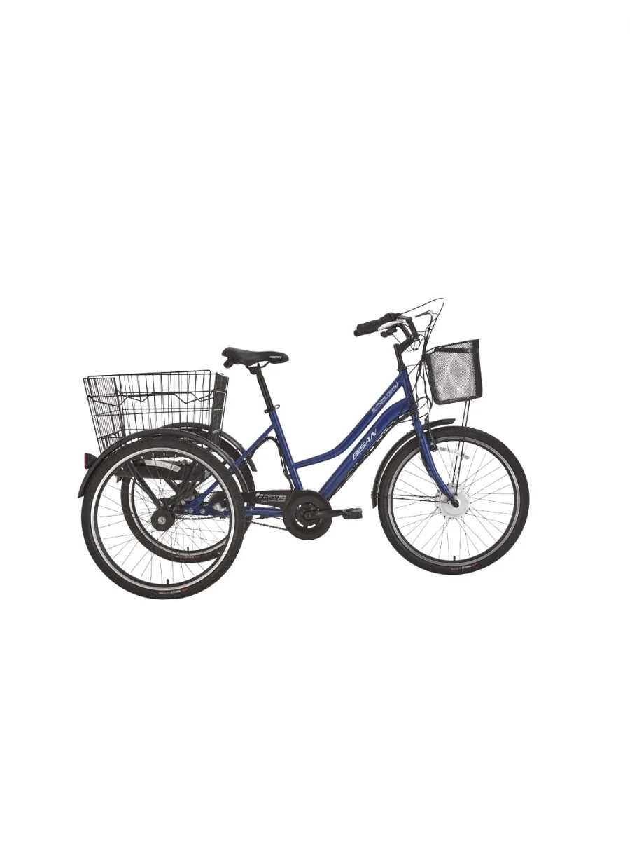 BİSAN E-PORTER L ÜÇ TEKERLİ ELEKTRİKLİ BİSİKLET 44CM V 24 JANT NEX.3 VİTES LACİVERT BEYAZ
