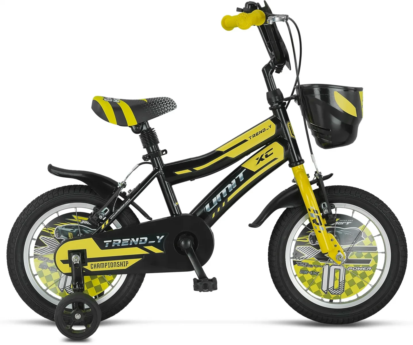 ÜMİT 1402 TREND-Y-BMX-SEPET-V-ERKEK ÇOCUK BİSİKLETİ 14 JANT SİYAH SARI