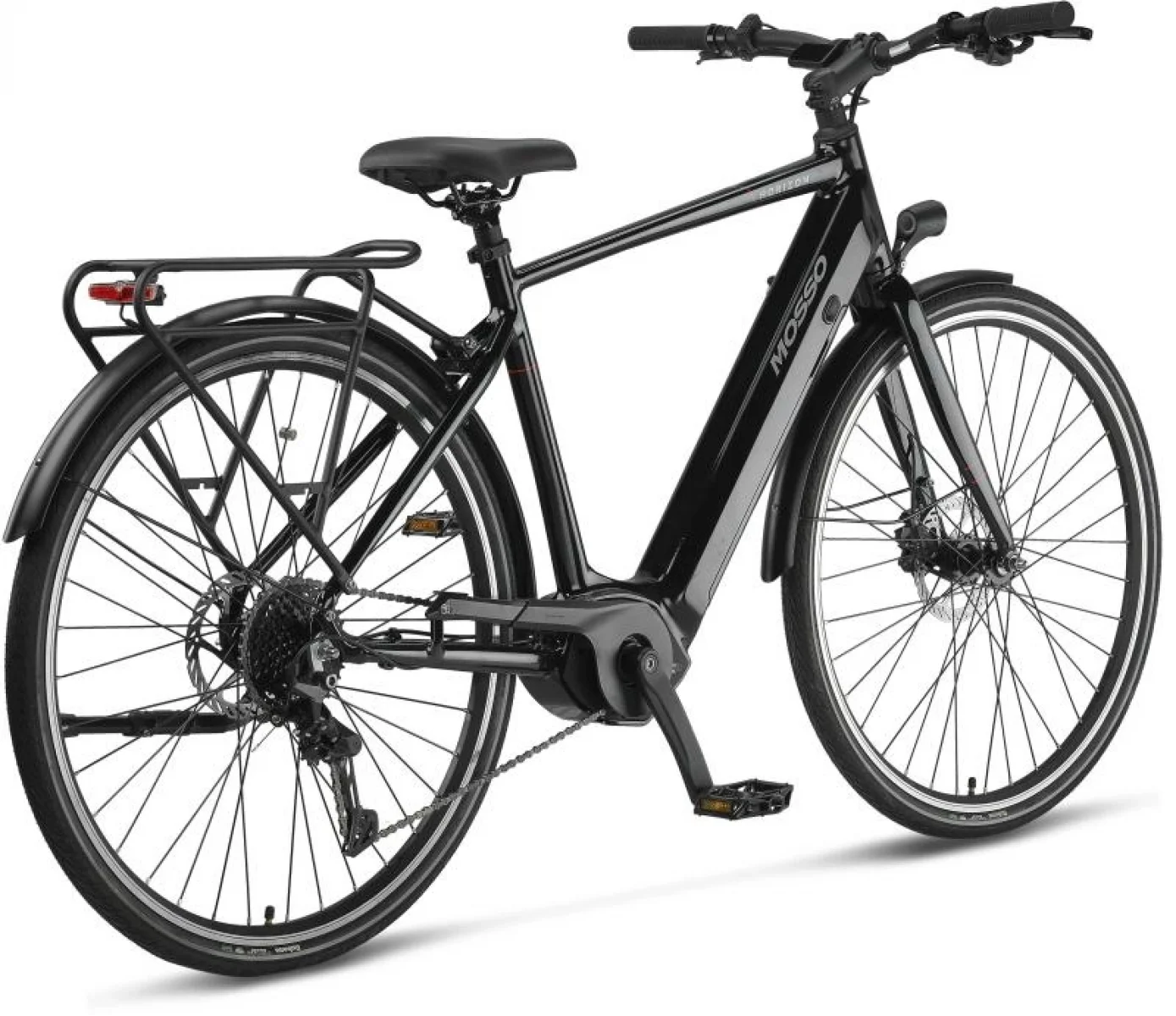 MOSSO HORIZON ELEKTRİKLİ ŞEHİR BİSİKLET 500H HYD 28 JANT 9 VİTES SİYAH