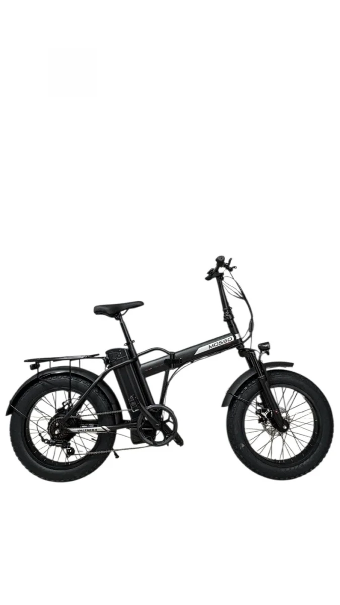 MOSSO VALTHERA-RR ELEKTRİKLİ KATLANIR BİSİKLET 420H MD 20 JANT 7 VİTES MAT SİYAH GÜMÜŞ