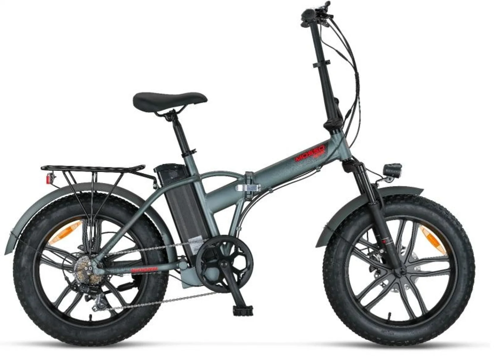 MOSSO IGNERA-RR ELEKTRİKLİ KATLANIR BİSİKLET 420H HD 20 JANT 7 VİTES MAT ANTRASİT KIRMIZI
