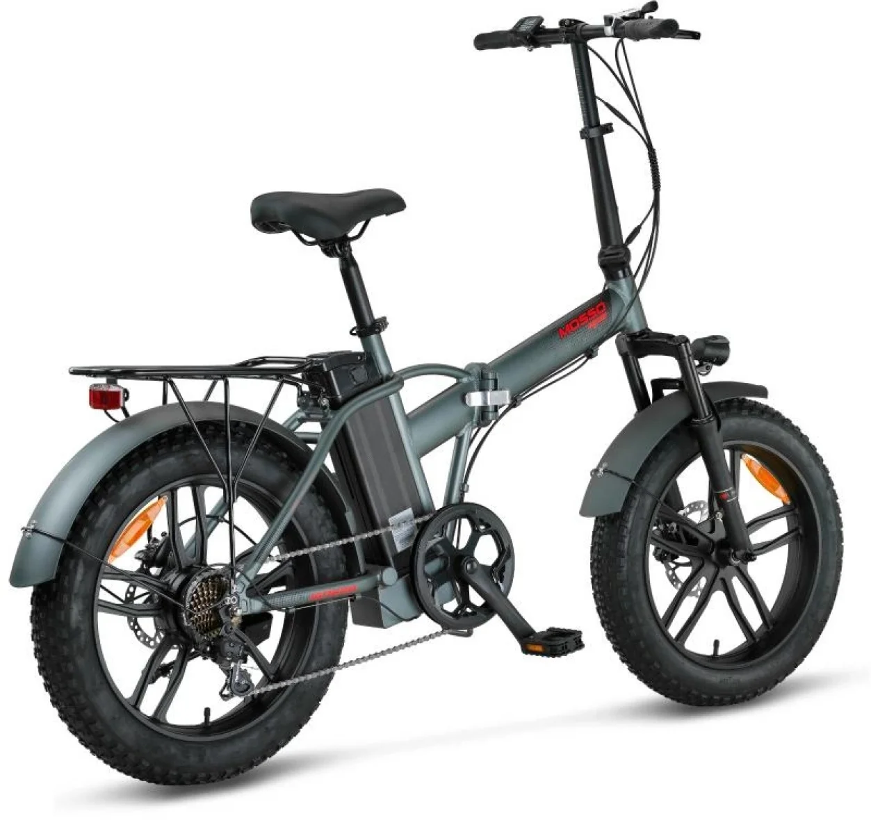 MOSSO IGNERA-RR ELEKTRİKLİ KATLANIR BİSİKLET 420H HD 20 JANT 7 VİTES MAT ANTRASİT KIRMIZI