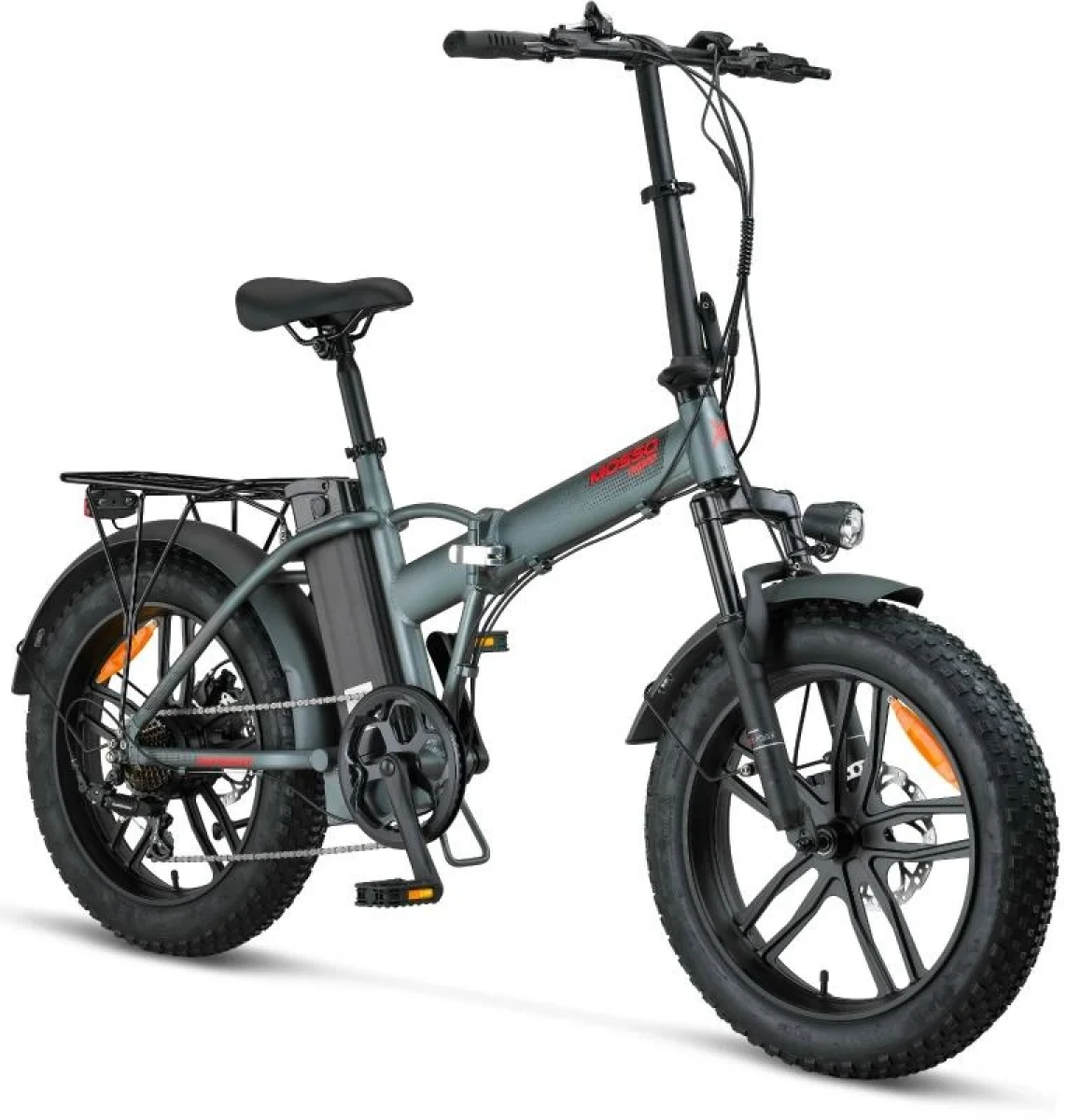 MOSSO IGNERA-RR ELEKTRİKLİ KATLANIR BİSİKLET 420H HD 20 JANT 7 VİTES MAT ANTRASİT KIRMIZI
