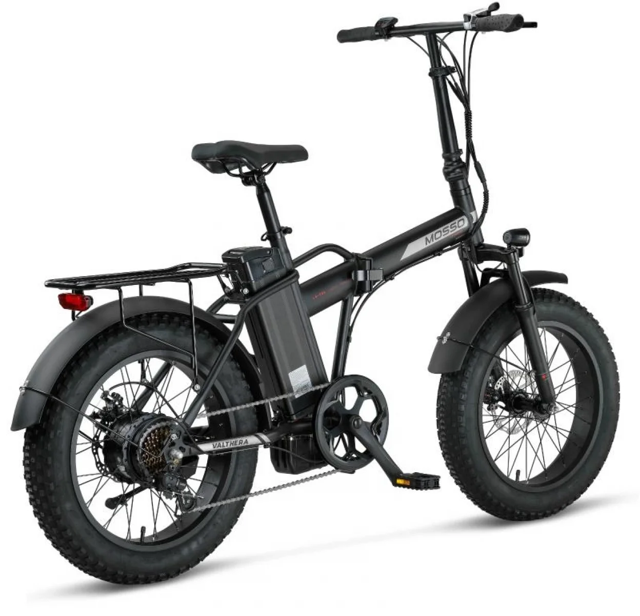 MOSSO VALTHERA-RR ELEKTRİKLİ KATLANIR BİSİKLET 420H MD 20 JANT 7 VİTES MAT SİYAH GÜMÜŞ