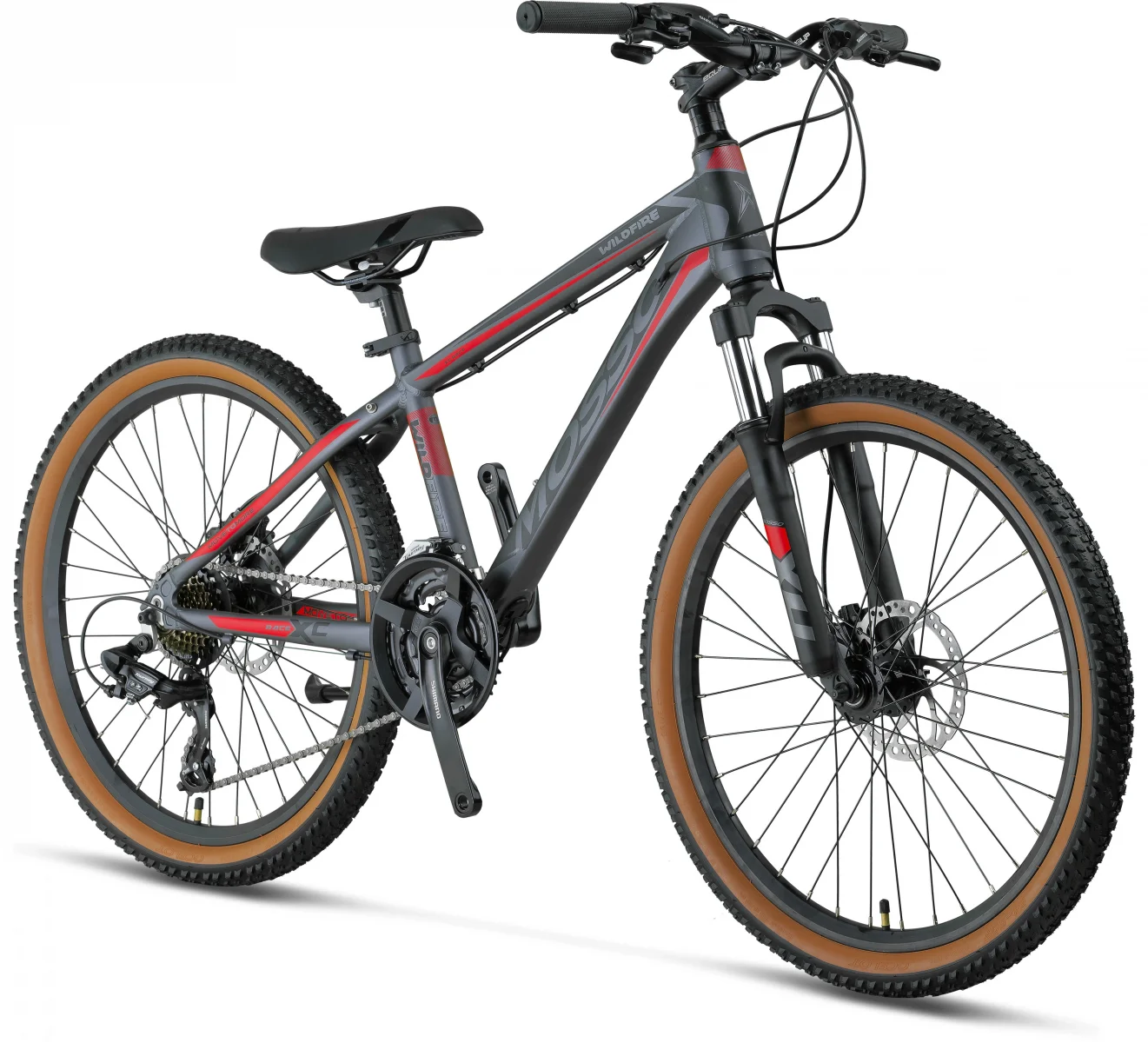 MOSSO WILDFIRE M-24-HD ERKEK DAĞ BİSİKLETİ 330H 24 JANT 21 VİTES MAT ANTRASİT