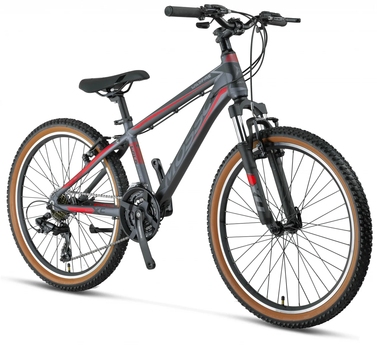 MOSSO WILDFIRE M-24-V ERKEK DAĞ BİSİKLETİ 330H 24 JANT 21 VİTES MAT ANTRASİT